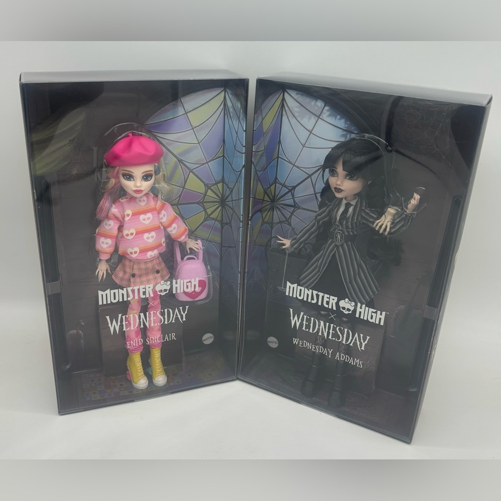 Monster High Wednesday & Enid Sinclair Addams Family | 2 Doll Set | Brand New
